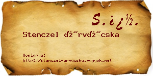Stenczel Árvácska névjegykártya